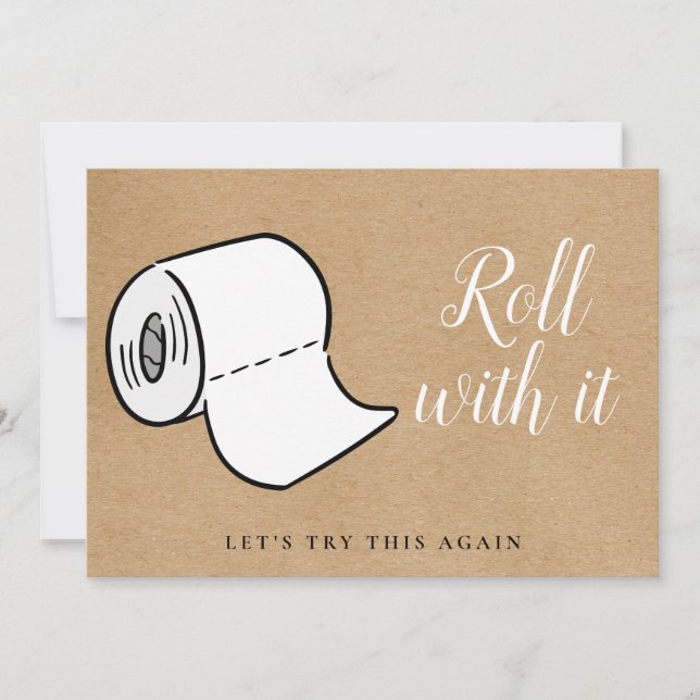 Ändern Sie das Datum Zurückgestellt Stornierungser Einladung (Vorderseite)