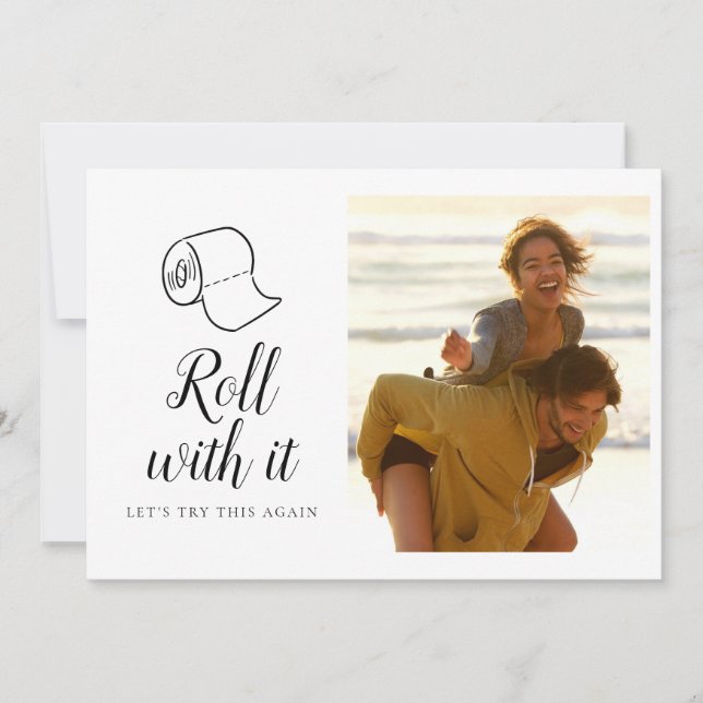 Ändern Sie das Foto für neugeplante Hochzeiten Save The Date (Vorderseite)