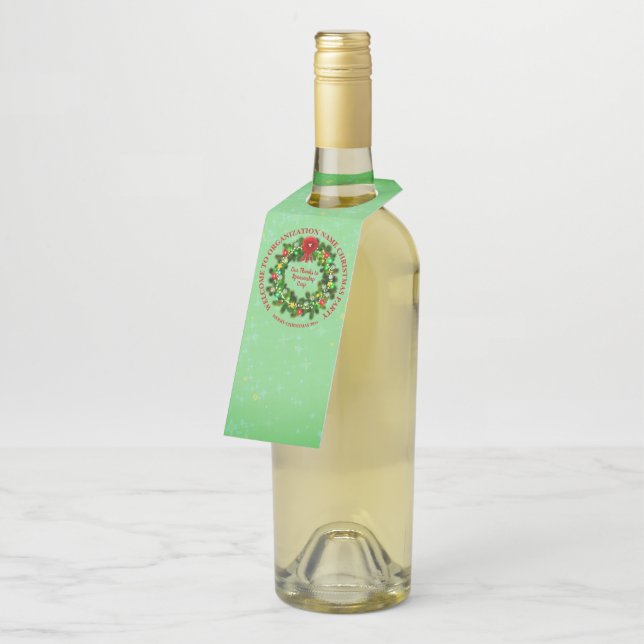 Ändern Sie das Party für die gesamte Textorganisat Flaschenanhänger (Angewinkelt)