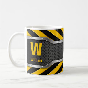 Ändern Sie den Anfangsnamen U V W X Y Z Safe Yello Kaffeetasse