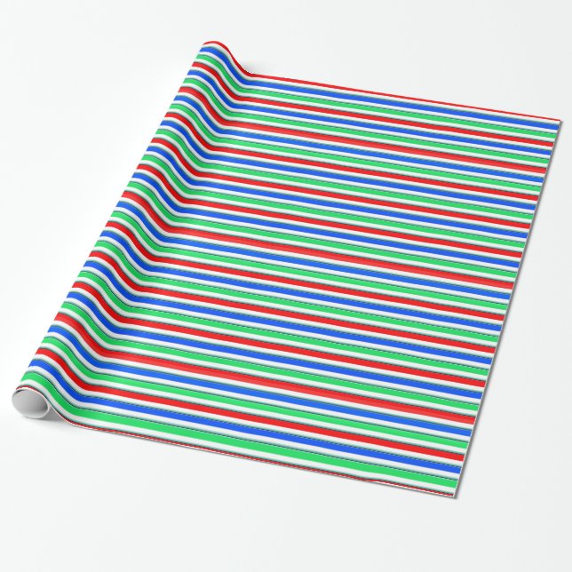 Ändern Sie den Farbkandy-Streifen Geschenkpapier (Ungerollt)