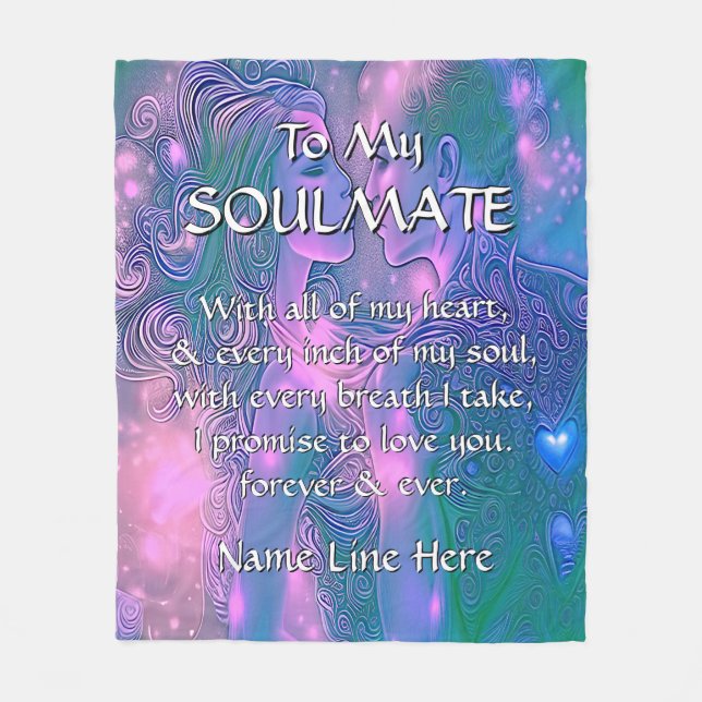 Ändern Sie den gesamten Text, zu meiner Seelenverw Fleecedecke (Vorderseite)