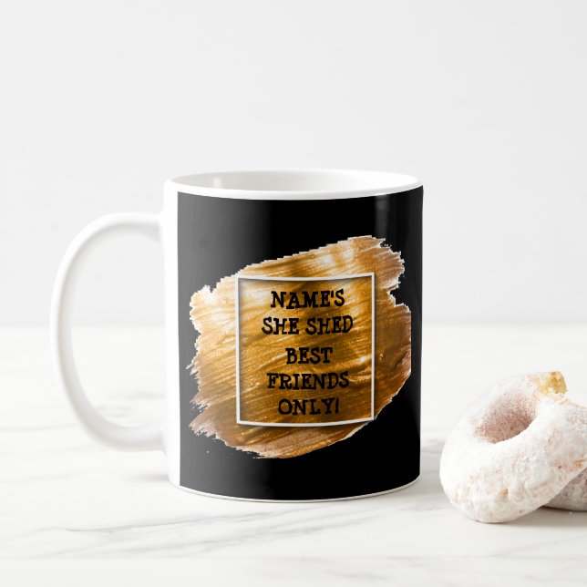 Ändern Sie den Namen, den sie geschüttelt hat, dur Kaffeetasse (Mit Donut)