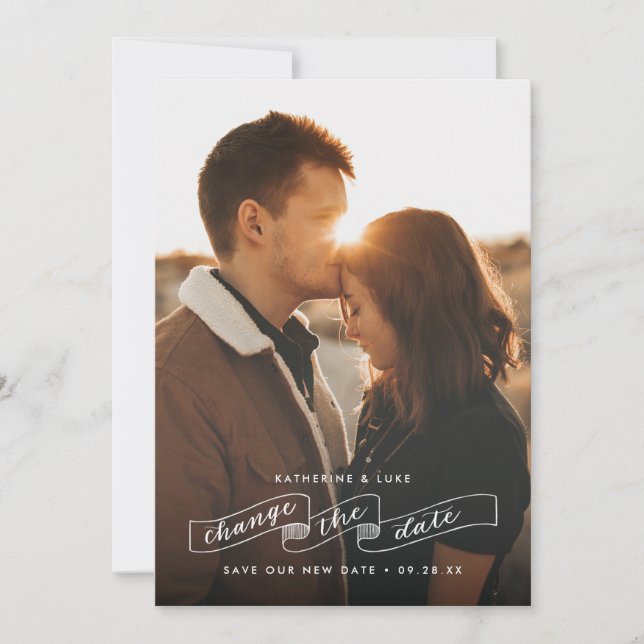 Ändern Sie die Ankündigung der Hochzeitverlängerun (Vorderseite)