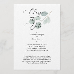 Ändern Sie die Datumskarte Einladung