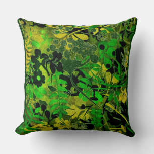 Ändern Sie die Farbe Wacky Retro Floral 1 Kissen