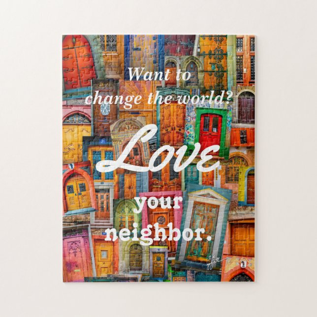 Ändern Sie die WeltLiebe Ihre einzigartigen Puzzle (Vertikal)