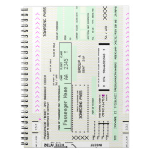 Ändern Sie diesen Fluglinien-Boarding-Durchlauf Notizblock