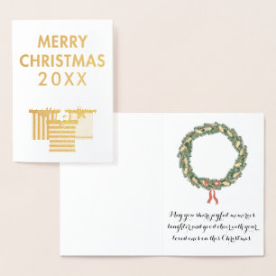 Ändern Sie diesen Goldenen Foil Frohe Weihnachtsfe Folienkarte