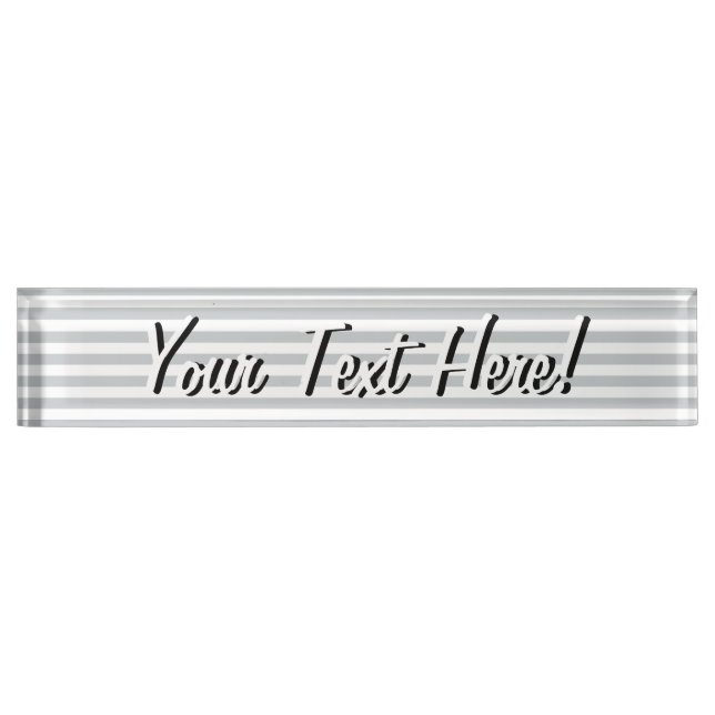 Ändern Sie graue Streifen in eine beliebige Farbe. Namensplakette (Vorderseite)