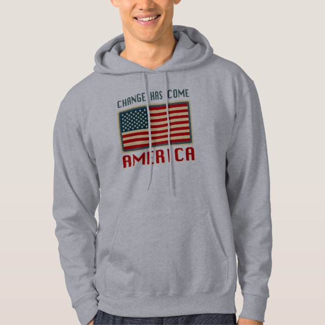 Ändern Sie ist gekommen nach Amerika Obama Hoodie (Vorderseite)