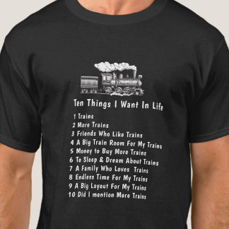 Ändern Sie jeden Text, 10 Dinge, die ich in Life T T-Shirt