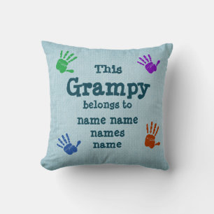 Ändern Sie jeden Text - Dieser Grampy gehört zu. . Kissen