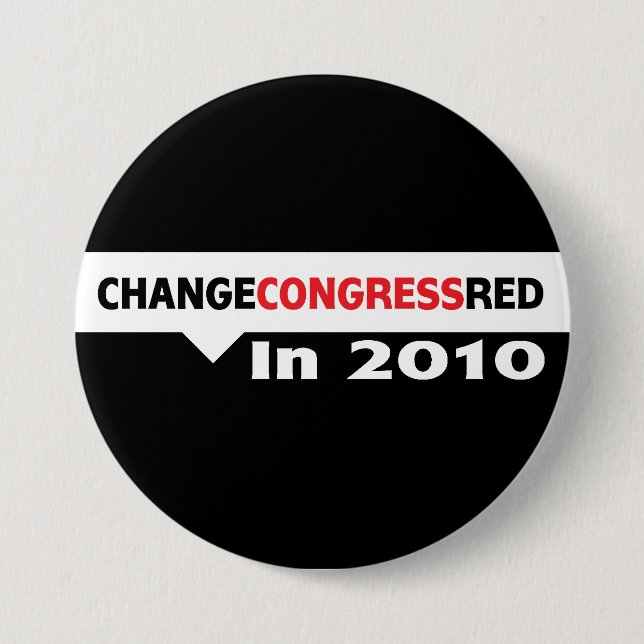 Ändern Sie Kongress-Rot im Jahre 2010 Button (Vorderseite)