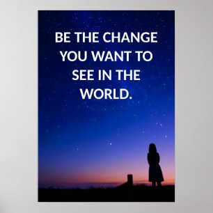 Ändern Sie motivierend Zitate Poster