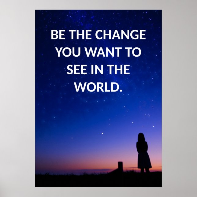 Ändern Sie motivierend Zitate Poster (Vorne)