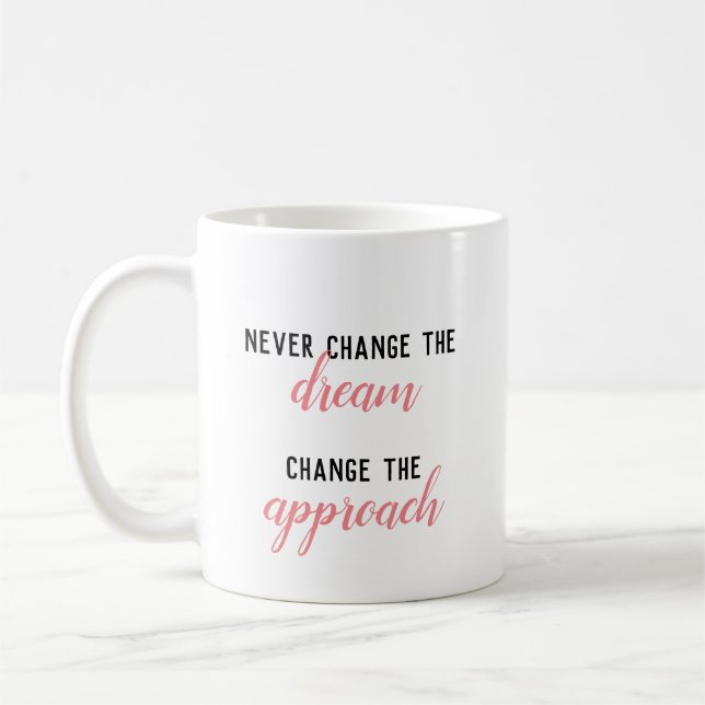 Ändern Sie niemals den Traum, ändern Sie die Tasse (Links)
