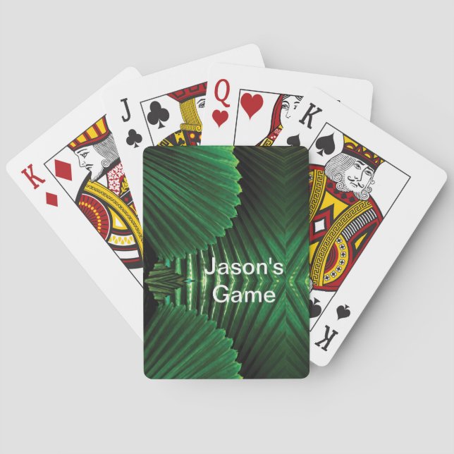 Ändern Sie nur den Namen Green Ferns Poker Cards Spielkarten (Rückseite)