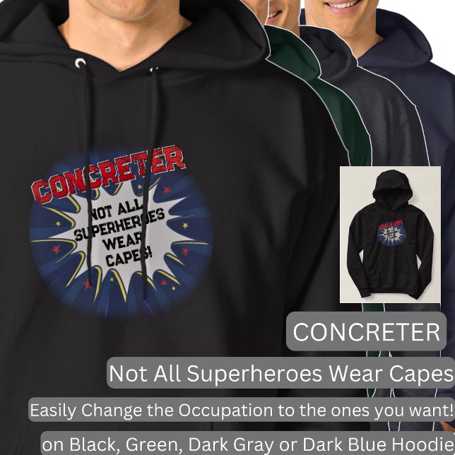 Ändern Sie Text, CONCRETER, nicht alle Superhelden Hoodie (Von Creator hochgeladen)