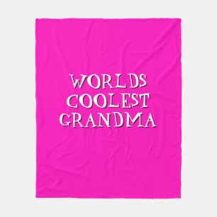 Ändern Sie Text World's Coolstes Oma Hot Pink Fleecedecke
