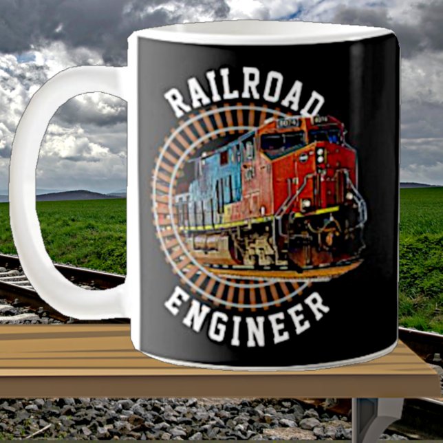 Ändern von Text Eisenbahn-Engineer Diesellokomotiv Kaffeetasse (Von Creator hochgeladen)
