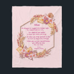 Ändern von Text hinzufügen Name Boho Blume Frame H Fleecedecke<br><div class="desc">Ändern Sie die Namen und jeden Text,  den Sie gewollt haben,  um auf diesem schönen boho Blume Rahmen auf rosa Design - ideal für Mama,  Gran oder jedermann - sehen Sie meinen Laden für viele großartige Geschenke wie diese.</div>