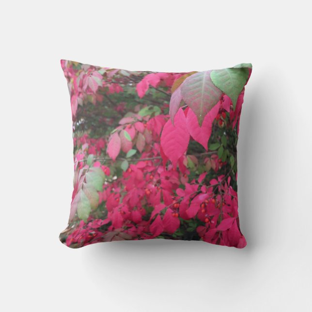 Änderndes Blätterthrow-Kissen Kissen (Vorderseite)