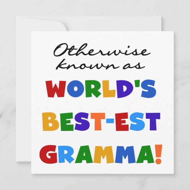 Andernfalls als beste Gramma-T - Shirt bezeichnet (Vorderseite)