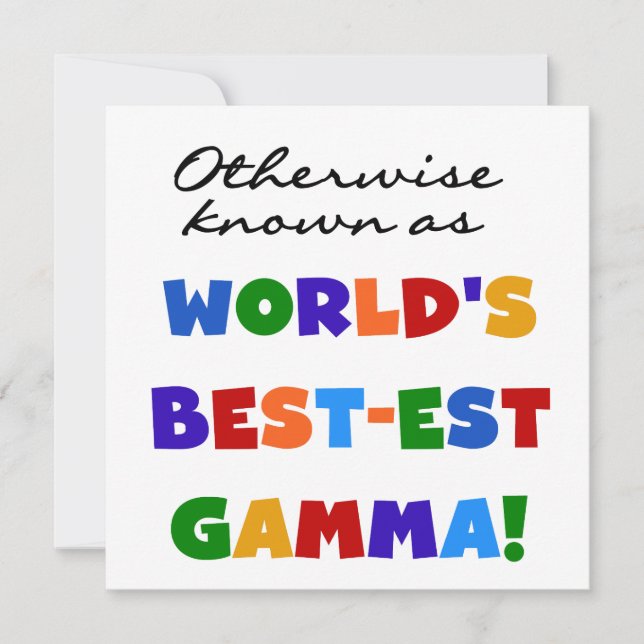 Andernfalls als die besten Gamma-Geschenke bezeich (Vorderseite)