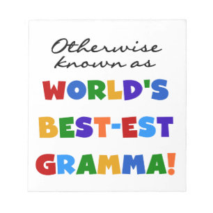 Andernfalls als die besten Gramma-Geschenke bezeic Notizblock