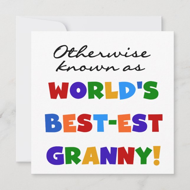 Andernfalls als die besten Granny-Geschenke bezeic (Vorderseite)