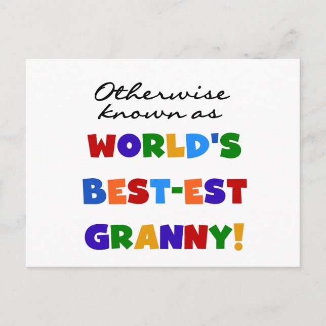 Andernfalls als die besten Granny-Geschenke bezeic Postkarte (Vorderseite)