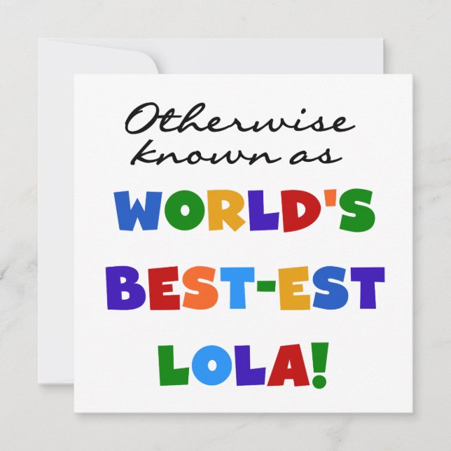 Andernfalls als die besten Lola-Geschenke bezeichn (Vorderseite)