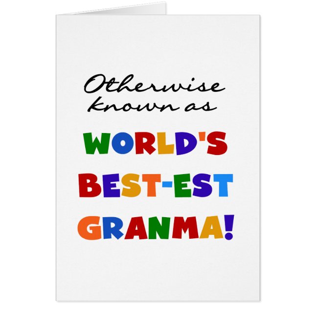 Andernfalls bekannt als Geschenke Gut-est Granma (Vorne)