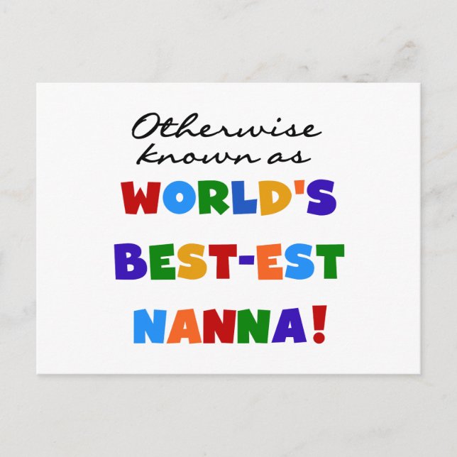Andernfalls bekannt als Geschenke Gut-est Nanna Postkarte (Vorderseite)