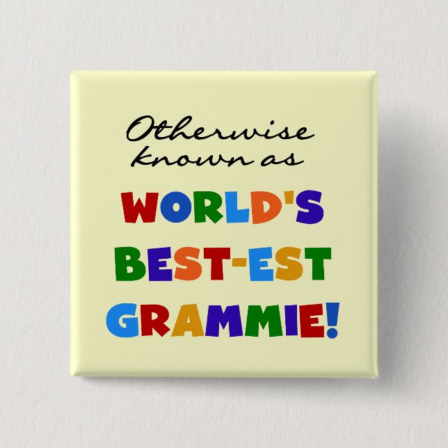 Andernfalls bekannt als T-Shirts Gut-est Grammie Button (Vorderseite)