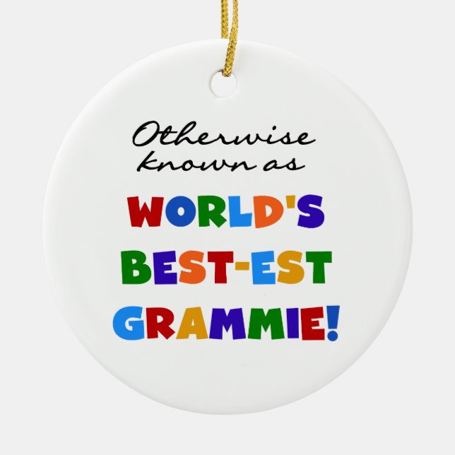 Andernfalls bekannt als T - Shirts Gut-est Grammie Keramikornament (Vorne)