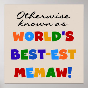 Andernfalls bekannt als T-Shirts Gut-est Memaw Poster