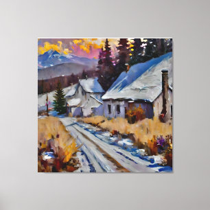 Anders Artistry - Das Bauernhaus auf der Straße Leinwanddruck