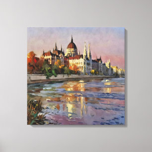 Anders Artistry"Sunset Over Budapest" Leinwanddruck