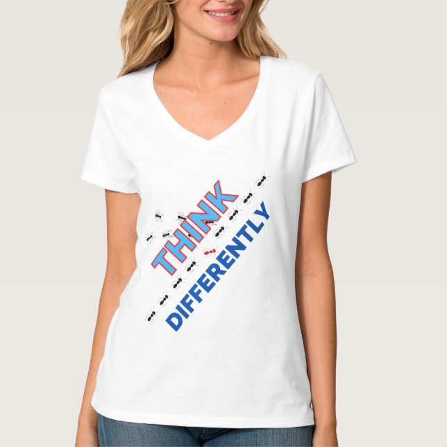 anders denken T-Shirt (Vorderseite)