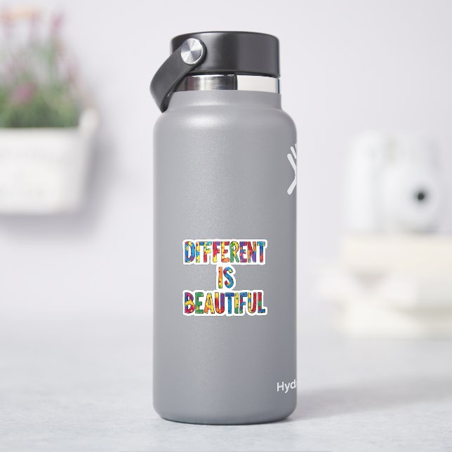 Anders ist schön - Aufmerksamkeit für Autismus Aufkleber (HydroFlask)