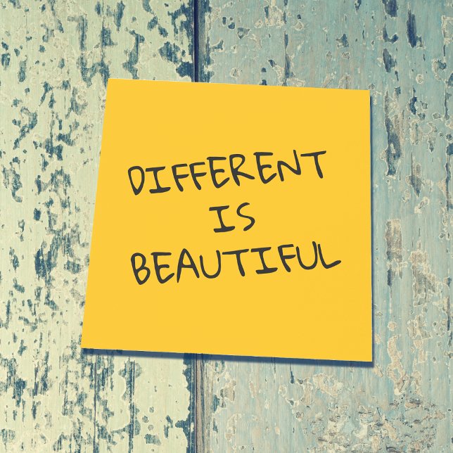 Anders ist schön Positiver Spruch Post-it Klebezettel (Von Creator hochgeladen)