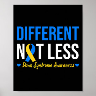Anders Nicht Weniger Welt-Down-Syndrom-Bewusstsein Poster