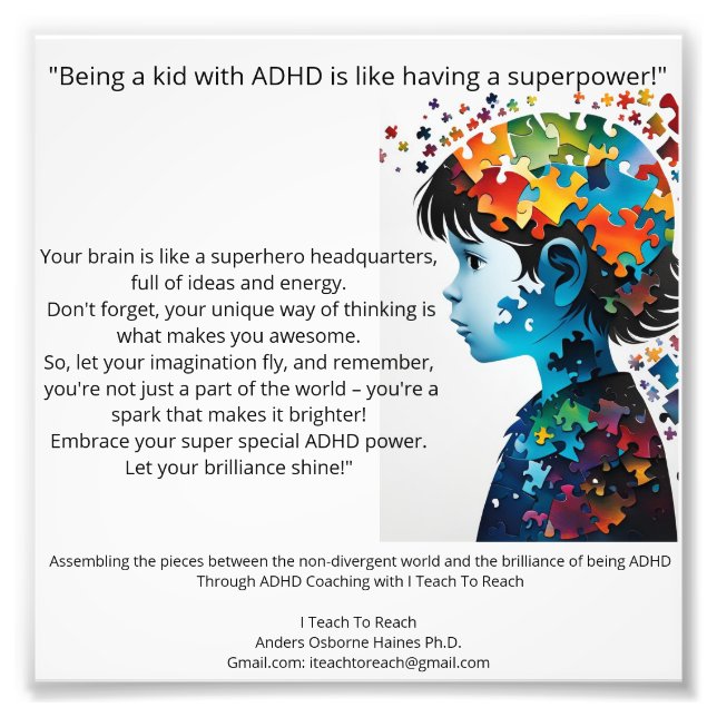 Anders OsbornePhD* Postive ADHD Attributes Poster (Vorne)