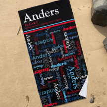 Anders personalisierter Name bedeutet schwarz blau