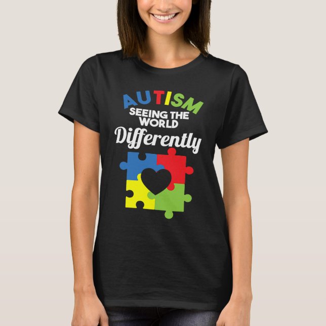 Anders sehen Autismus-Bewusstsein T-Shirt (Vorderseite)