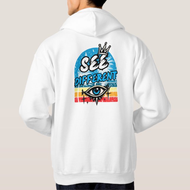 Anders Sehen Retro Grafik Hoodie (Rückseite)