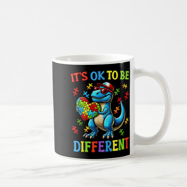 Anders Sein Dinosaurier Autismus-Bewusstsein Kinde Kaffeetasse (Rechts)