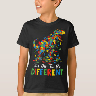 Anders Sein Dinosaurier Autismus-Bewusstsein Kinde T-Shirt